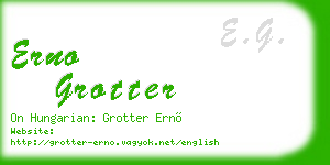 erno grotter business card